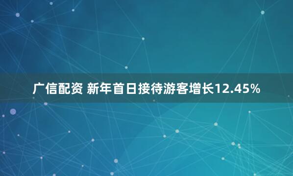 广信配资 新年首日接待游客增长12.45%